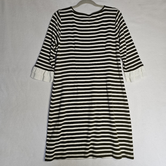 Talbots olive green and White Striped Dress size L petite - Picture 11 of 11